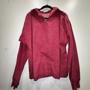 Handmade Lagenlook Tunic Top Wooden Buttons Oversized Boho Artisan crafted shirt